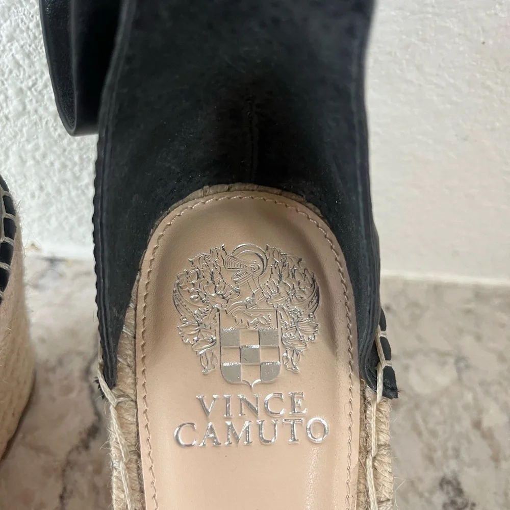 Vince Camuto Black and White Espadrille Sandals